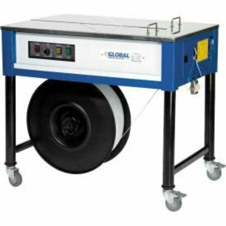 PAC STRAPPING PRODUCTS Global Industrial„¢ Polypropylene Strapping Machine w/ 1 Free Strapping Roll, Blue PSM1412-IC3AKIT